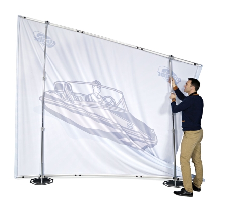 Messewand EXPOLINC B 3,30 m x H 2,75 m Typ Fabric System